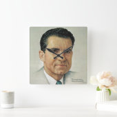 Richard Milhouse Nixon Quadratische Wanduhr (Zuhause)