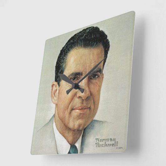 Richard Milhouse Nixon Quadratische Wanduhr (Winkel)