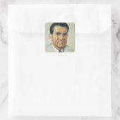 Richard Milhouse Nixon Quadratischer Aufkleber (Tasche)