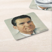 Richard Milhouse Nixon Rechteckiger Pappuntersetzer (angewinkelt)