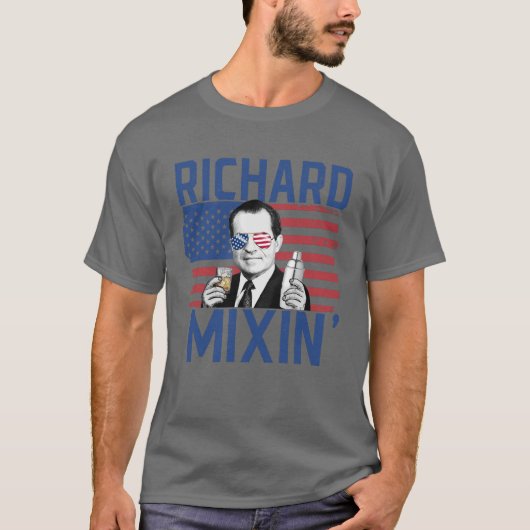 Richard Mixin 4. Juli Dringende Präsident Nixon T-Shirt (Vorderseite)