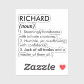 Richard name, Editable name, Custom name Aufkleber (Blatt)