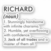 Richard name, Editable name, Custom name Aufkleber (Vorderseite)