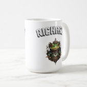Richard Name Mit Steampunk-Frosch Kaffeetasse (VorderseiteRechts)