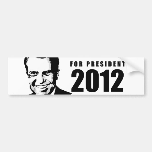 Richard Nixon 2012 Autoaufkleber (Vorne)