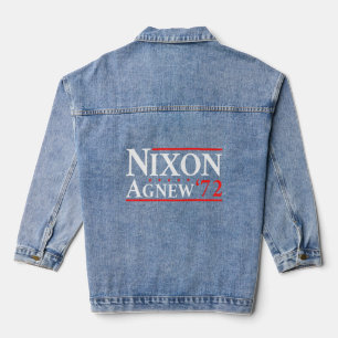 Richard Nixon Agnew Nixon 1972 Wahl Campaign Jeansjacke