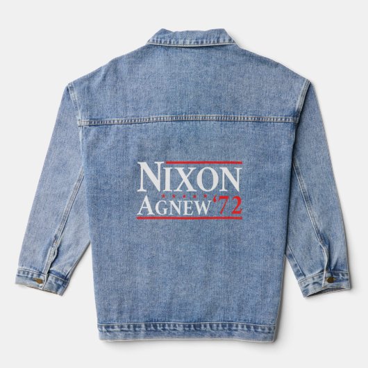Richard Nixon Agnew Nixon 1972 Wahl Campaign Jeansjacke (Rückseite)