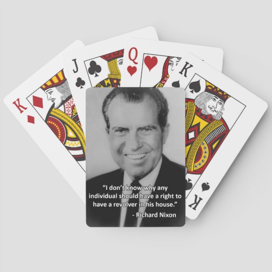 Richard Nixon Anti-Gewehr Spielkarten (Rückseite)