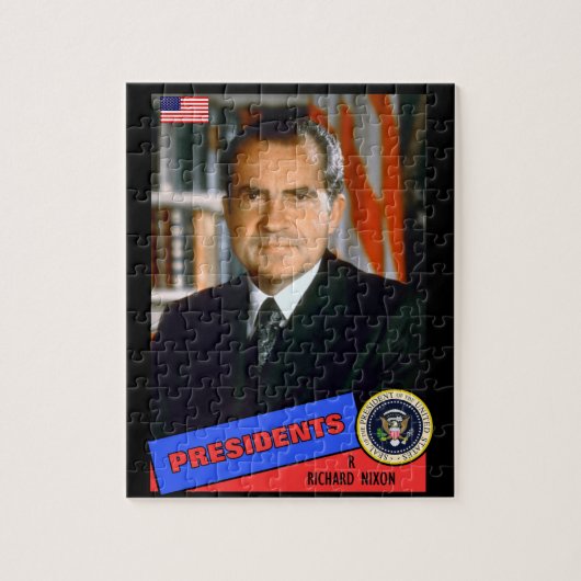 Richard Nixon Baseball Card Puzzle (Vertikal)