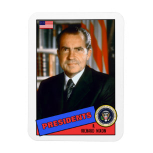 Richard Nixon-Baseballkarte Magnet