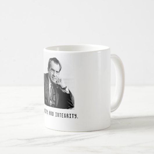Richard Nixon Honesty and Integrity Coffee Tasse (VorderseiteRechts)