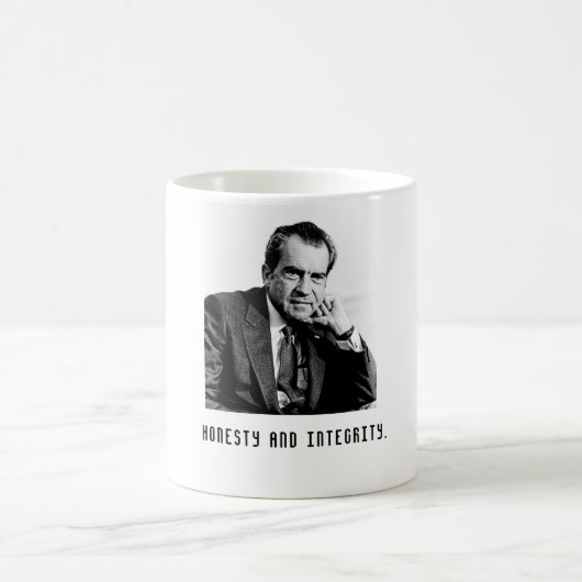 Richard Nixon Honesty and Integrity Coffee Tasse (Mittel)