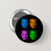 Richard Nixon in lebendigen Farben Button (Vorne & Hinten)