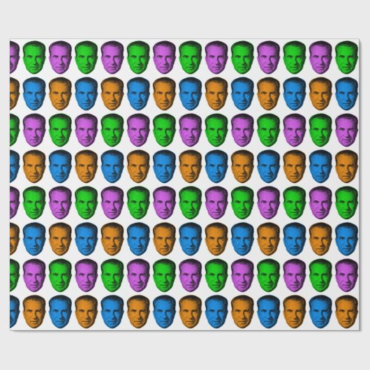 Richard Nixon in Vivid Color Geschenkpapier (Flach)