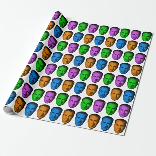 Richard Nixon in Vivid Color Geschenkpapier (Ungerollt)