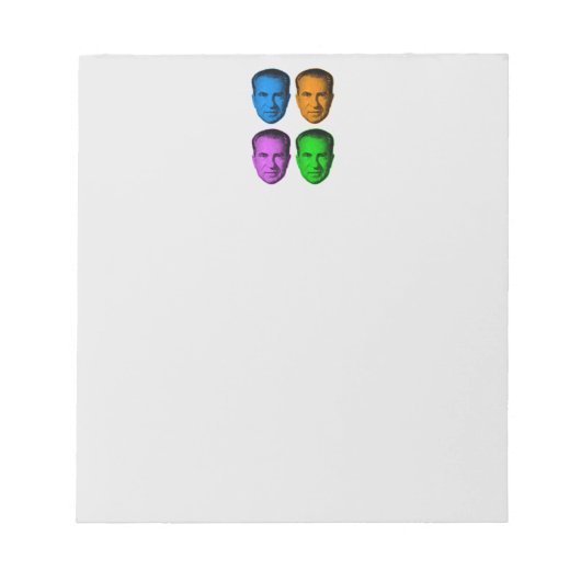 Richard Nixon in Vivid Color Notizblock (Vorderseite)