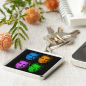 Richard Nixon in Vivid Color Schlüsselanhänger (Seite)