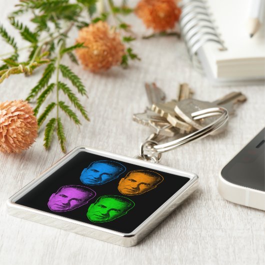 Richard Nixon in Vivid Color Schlüsselanhänger (Seite)