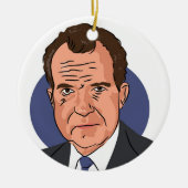 Richard Nixon Keramik Ornament (Vorne)