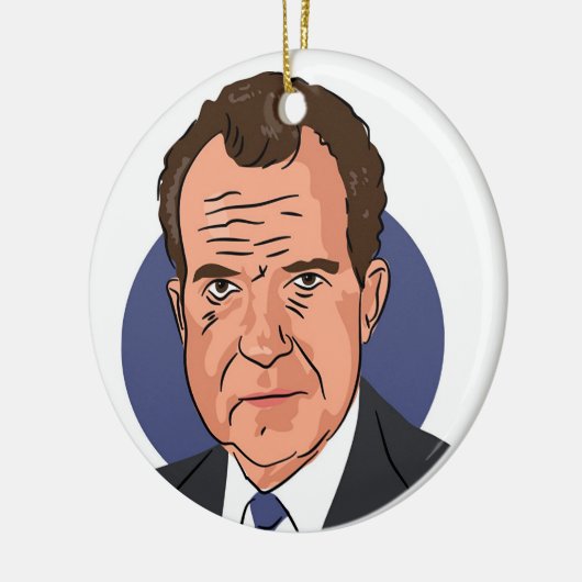 Richard Nixon Keramik Ornament (Links)