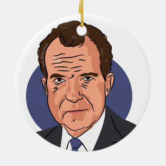 Richard Nixon Keramik Ornament (Hinten)