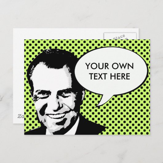 Richard Nixon Postkarte (Vorne/Hinten)