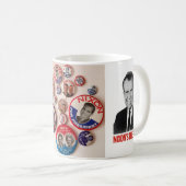 Richard- Nixonknopf-Kollektor-Tasse Kaffeetasse (VorderseiteRechts)