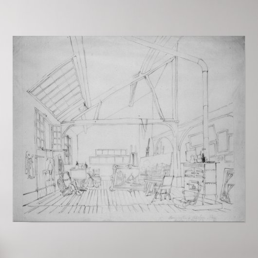 Richard Parkes Bonington Studio in Paris Poster (Vorne)