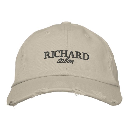 Richard Salon Logo bestickt Cap Bestickte Kappe (Vorderseite)