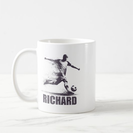 Richard Soccer Boys Personalized First Name Richar Kaffeetasse (Links)