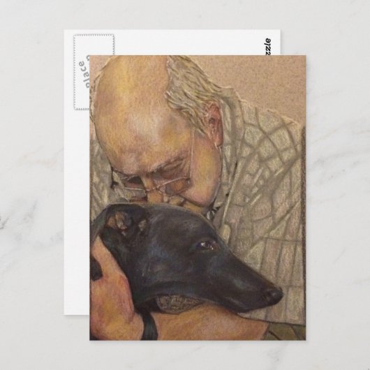 Richard und Ronnie Greyhound Postkarte (Vorne/Hinten)