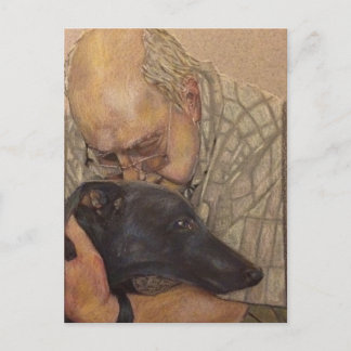 Richard und Ronnie Greyhound Postkarte