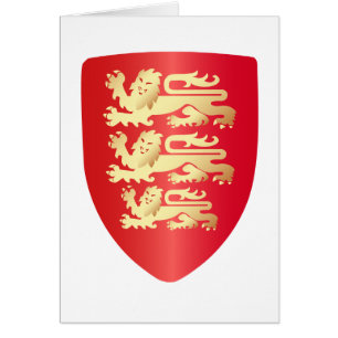 Richard vom Löwenherz Schild in Rot+Imitat Gold