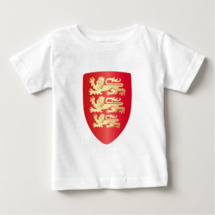 Richard vom Löwenherz Schild in Rot+Imitat Gold Baby T-shirt