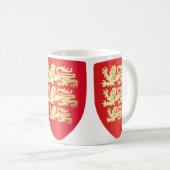 Richard vom Löwenherz Schild in Rot+Imitat Gold Kaffeetasse (VorderseiteRechts)