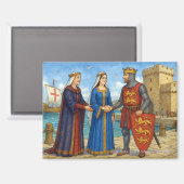 Richard von Löwenherz trifft Berengaria Magnet (Vorderseite/Rückseite)