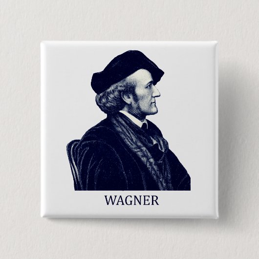 Richard Wagner, blau Button (Vorderseite)