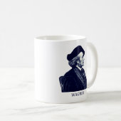 Richard Wagner, blau Kaffeetasse (VorderseiteRechts)
