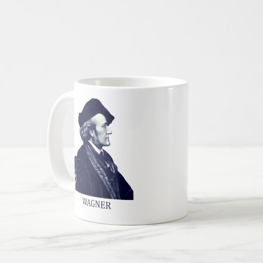 Richard Wagner, blau Kaffeetasse (Vorderseite Links)