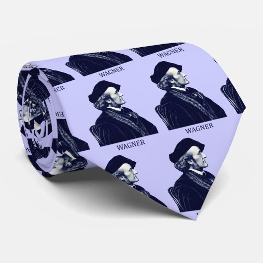 Richard Wagner, blau Krawatte (Gerollt)