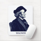 Richard Wagner, blau Mousepad (Mit Mouse)