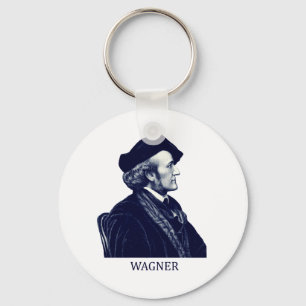 Richard Wagner, blau Schlüsselanhänger