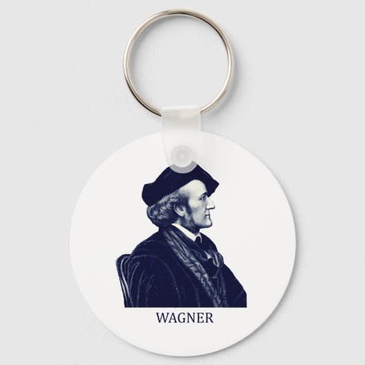 Richard Wagner, blau Schlüsselanhänger (Vorderseite)