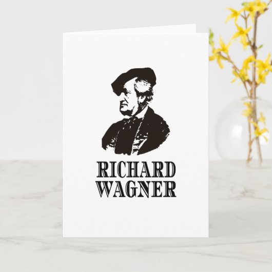 Richard Wagner Classical Music Composer Classic Karte (Gelbe Blume)