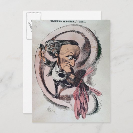 Richard Wagner, der das Trommelfell der Welt Postkarte (Vorne/Hinten)