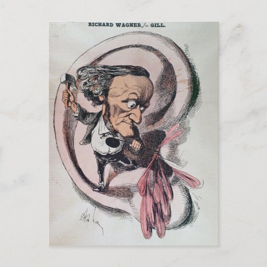 Richard Wagner, der das Trommelfell der Welt Postkarte (Vorderseite)