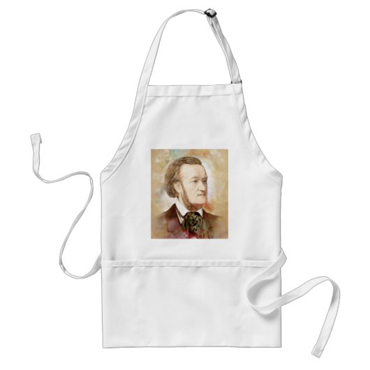Richard Wagner im Aquarell Stil Schürze (Vorne)