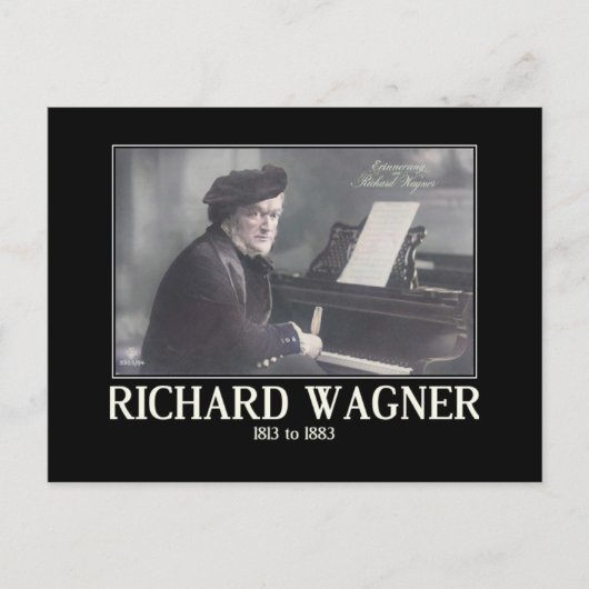 Richard Wagner, Komponist, Vintag Inspiriert Postkarte (Vorderseite)