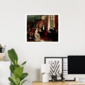 Richard Wagner mit Franz Liszt und Liszt-Tochter Poster (Heimbüro)