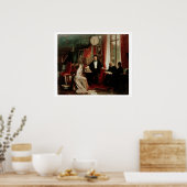 Richard Wagner mit Franz Liszt und Liszt-Tochter Poster (Küche)